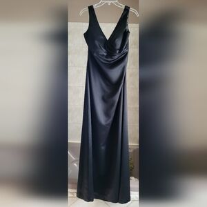 NWOT Bill Levkoff Black Satin Gown